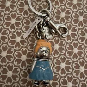 Coach Cinderella bear keychain